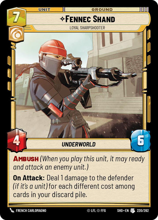 Star Wars: Unlimited: Fennec Shand - Loyal Sharpshooter card image