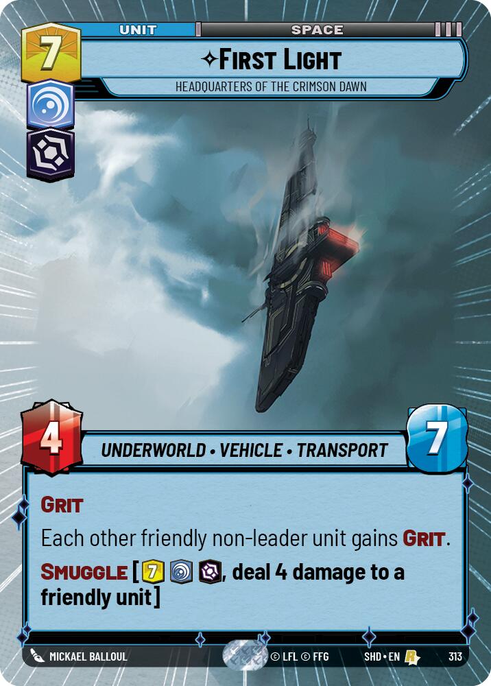 Star Wars: Unlimited: First Light - Headquarters of the Crimson Dawn (Hyperspace) card image