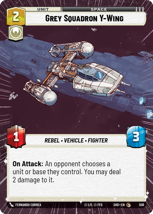 Star Wars: Unlimited: Grey Squadron Y-Wing (Hyperspace) card image