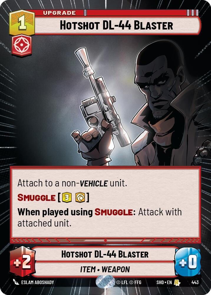 Star Wars: Unlimited: Hotshot DL-44 Blaster (Hyperspace) card image