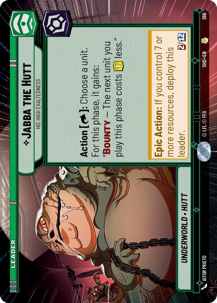 Star Wars: Unlimited: Jabba the Hutt - His High Exaltedness (Hyperspace) card image