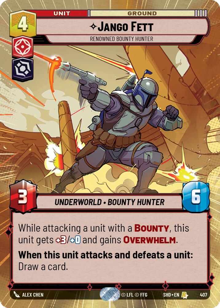 Star Wars: Unlimited: Jango Fett - Renowned Bounty Hunter (Hyperspace) card image