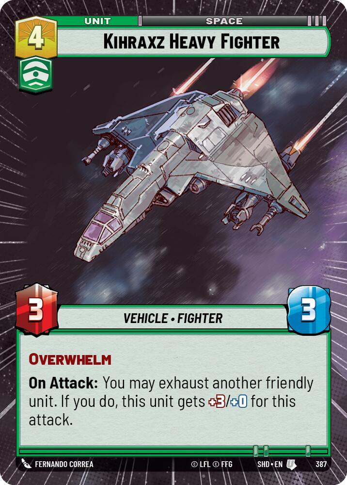 Star Wars: Unlimited: Kihraxz Heavy Fighter (Hyperspace) card image