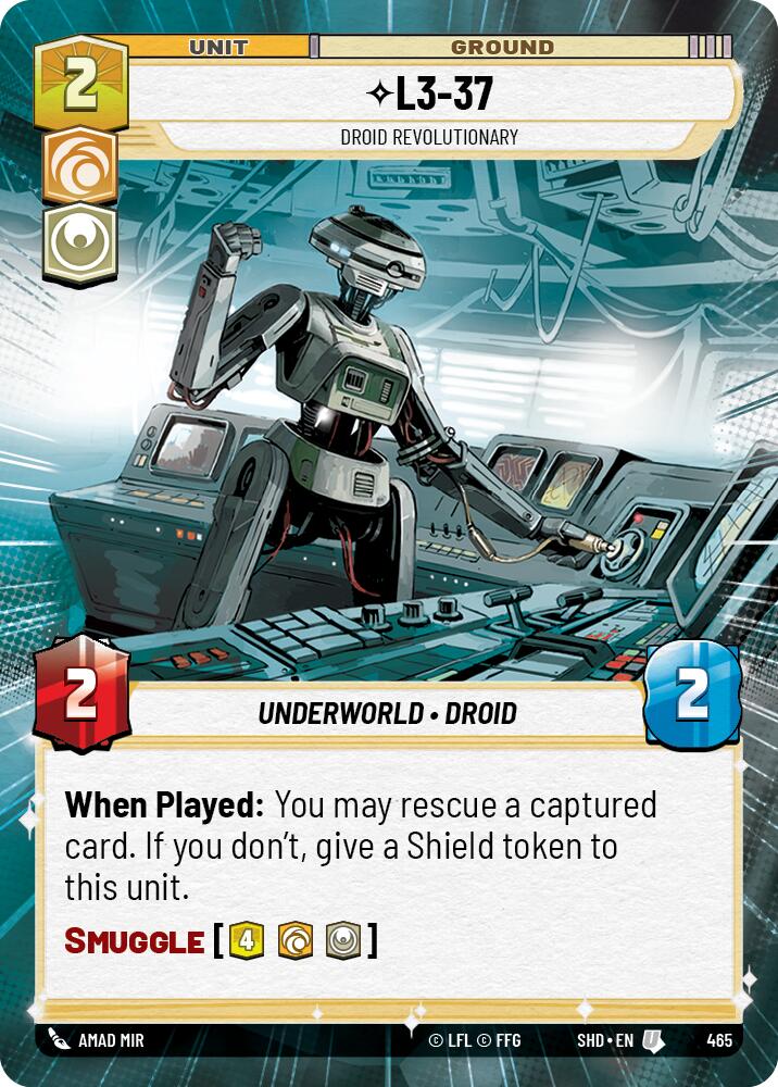 Star Wars: Unlimited: L3-37 - Droid Revolutionary (Hyperspace) card image