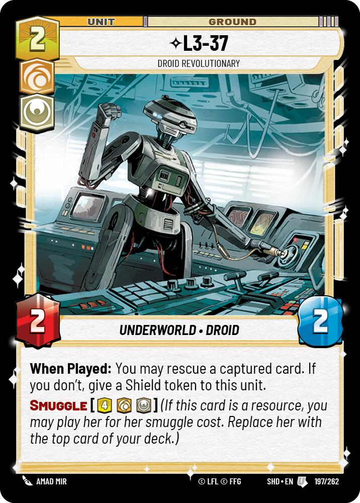 Star Wars: Unlimited: L3-37 - Droid Revolutionary card image