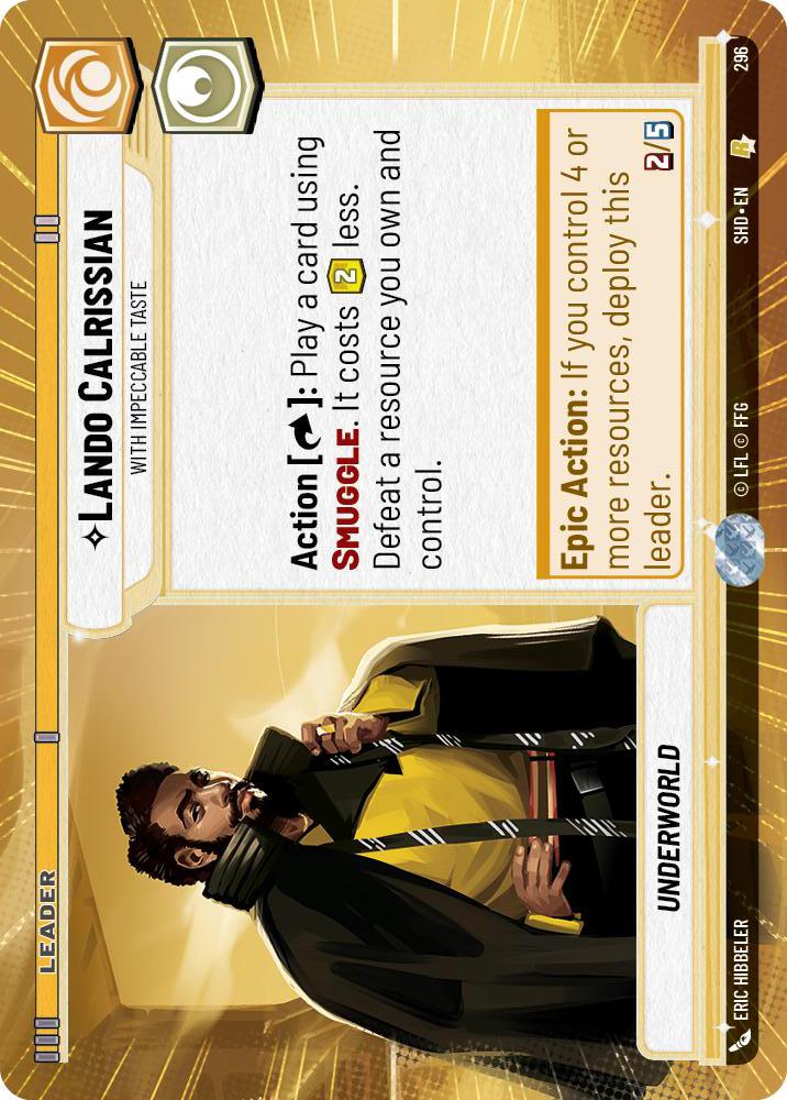 Star Wars: Unlimited: Lando Calrissian - With Impeccable Taste (Hyperspace) card image