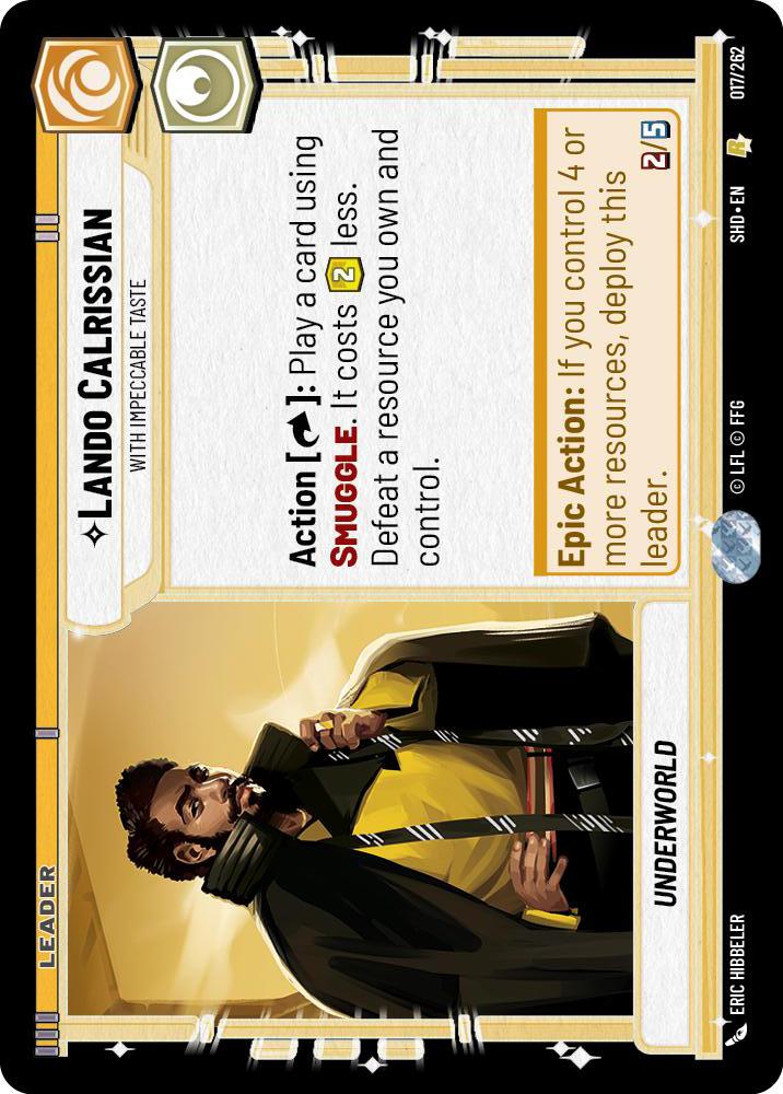 Star Wars: Unlimited: Lando Calrissian - With Impeccable Taste card image