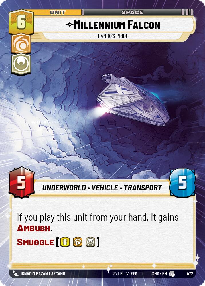 Star Wars: Unlimited: Millennium Falcon - Lando's Pride (Hyperspace) card image