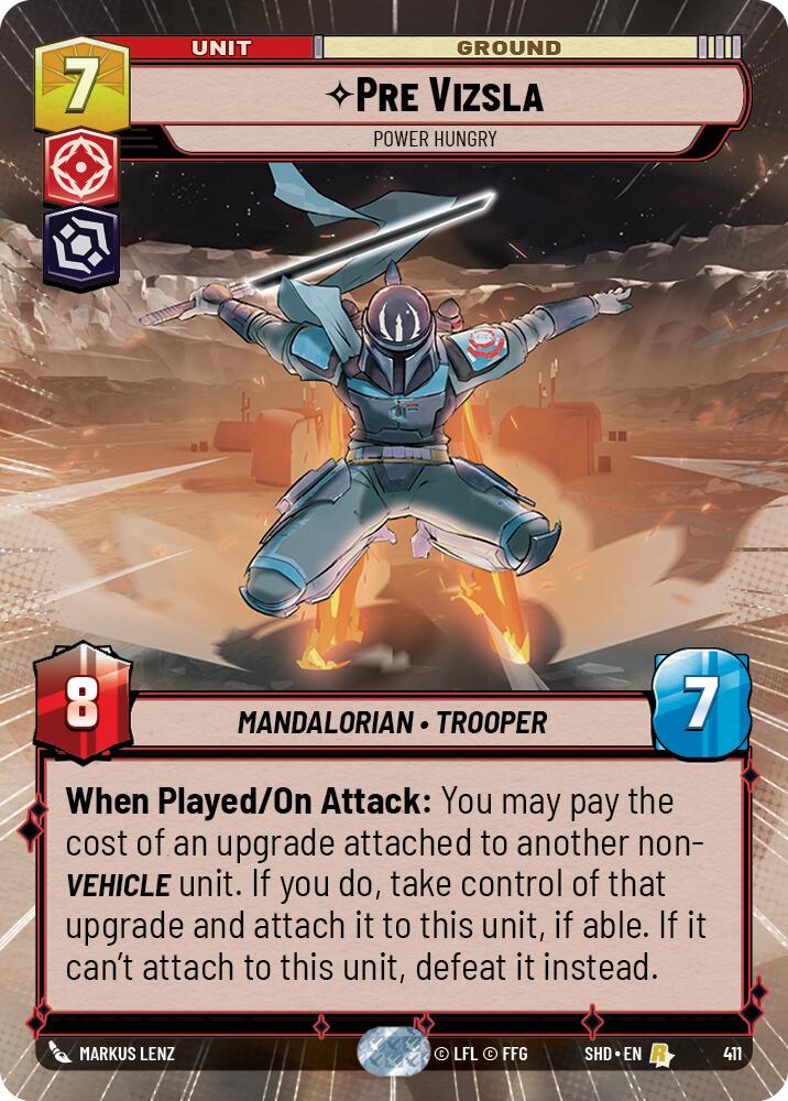 Star Wars: Unlimited: Pre Vizsla - Power Hungry (Hyperspace) card image