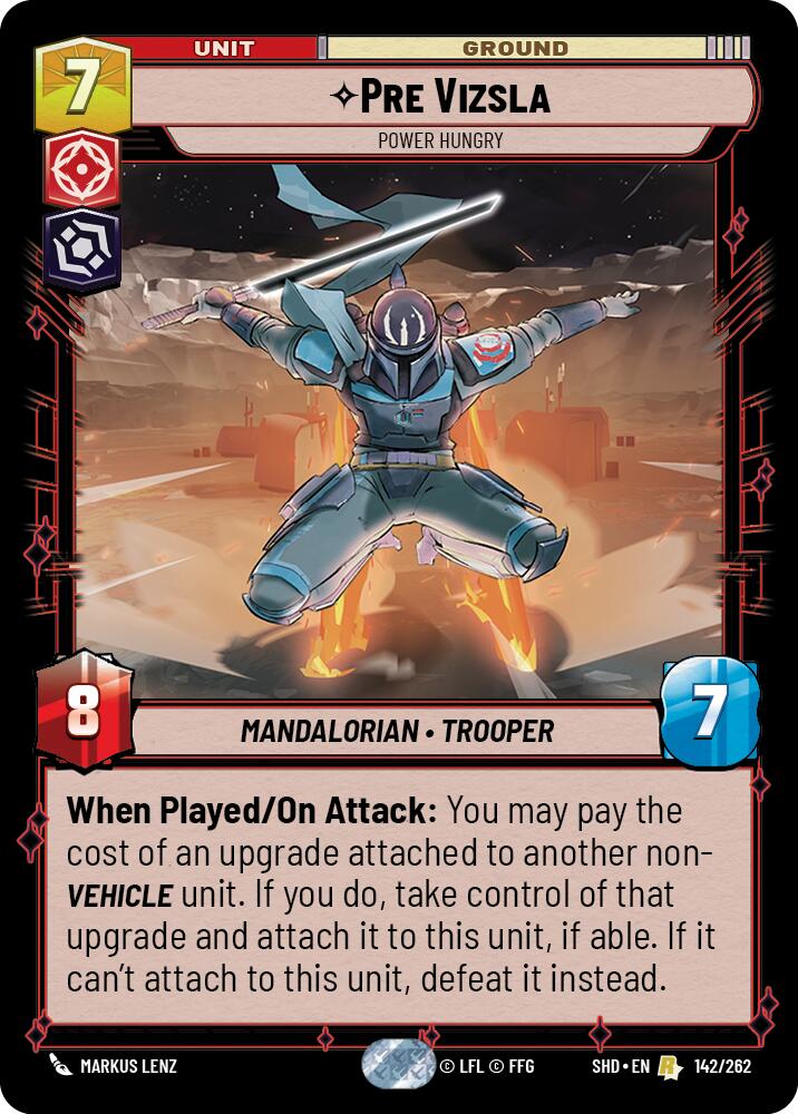 Star Wars: Unlimited: Pre Vizsla - Power Hungry card image