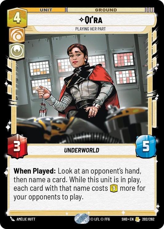 Star Wars: Unlimited: Qi'ra - Playing Her Part card image