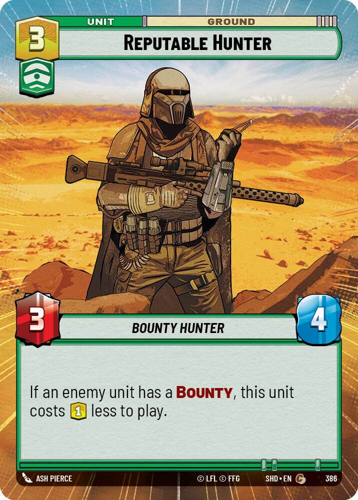 Star Wars: Unlimited: Reputable Hunter (Hyperspace) card image