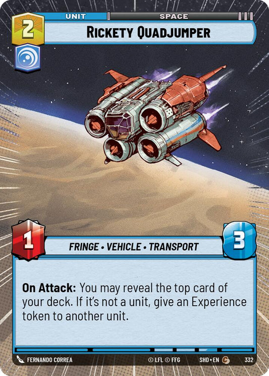 Star Wars: Unlimited: Rickety Quadjumper (Hyperspace) card image