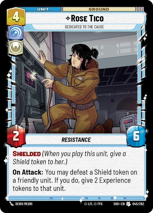 Star Wars: Unlimited: Rose Tico - Dedicated to the Cause card image