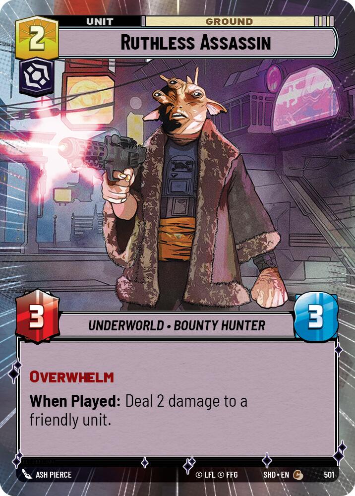 Star Wars: Unlimited: Ruthless Assassin (Hyperspace) card image