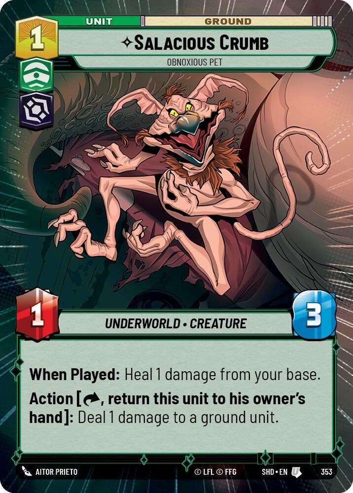 Star Wars: Unlimited: Salacious Crumb - Obnoxious Pet (Hyperspace) card image