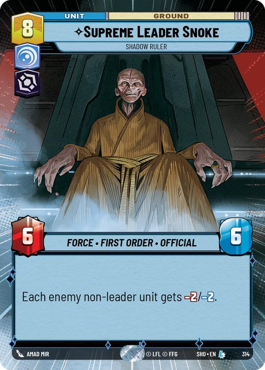 Star Wars: Unlimited: Supreme Leader Snoke - Shadow Ruler (Hyperspace) card image