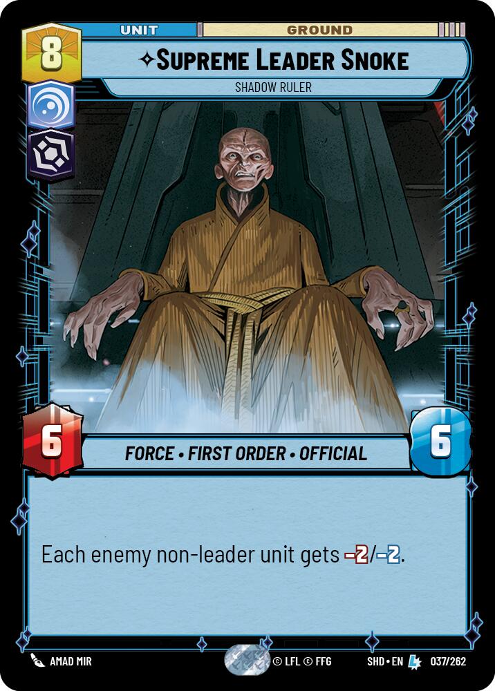 Star Wars: Unlimited: Supreme Leader Snoke - Shadow Ruler card image