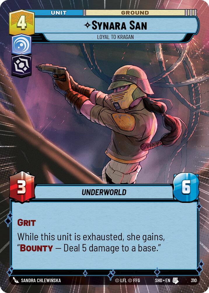 Star Wars: Unlimited: Synara San - Loyal to Kragan (Hyperspace) card image