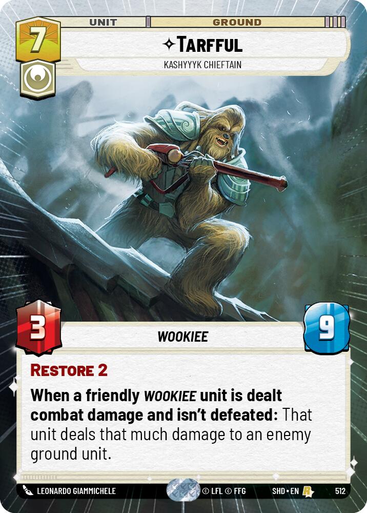 Star Wars: Unlimited: Tarfful - Kashyyyk Chieftain (Hyperspace) card image