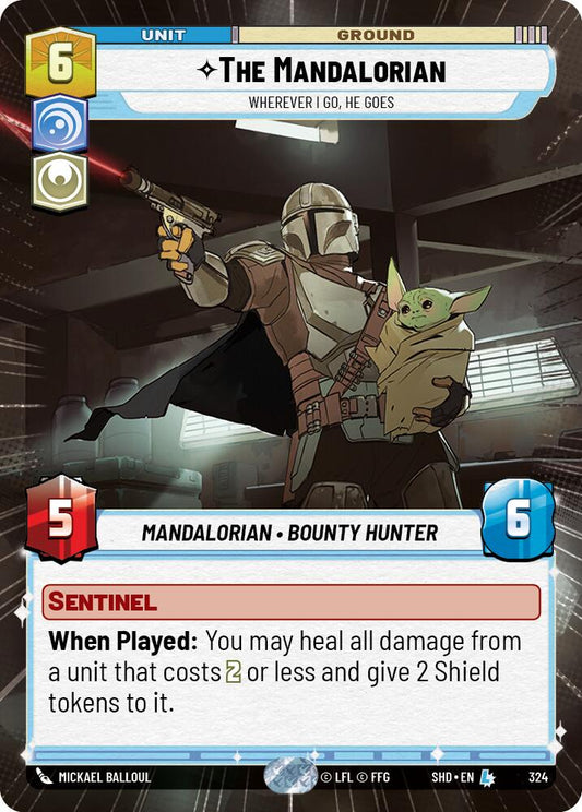 Star Wars: Unlimited: The Mandalorian - Wherever I Go, He Goes (Hyperspace) card image