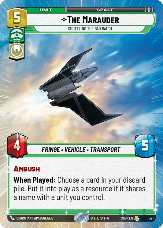 Star Wars: Unlimited: The Marauder - Shuttling the Bad Batch (Hyperspace) card image