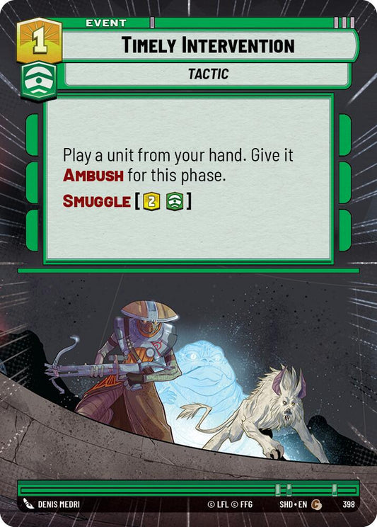 Star Wars: Unlimited: Timely Intervention (Hyperspace) card image