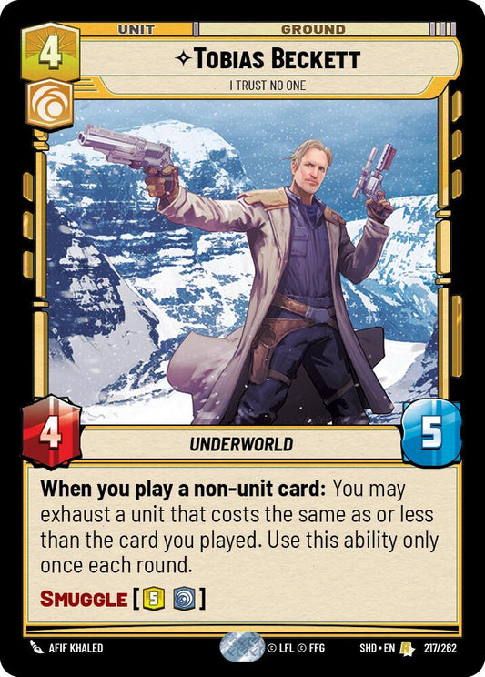 Star Wars: Unlimited: Tobias Beckett - I Trust No One card image