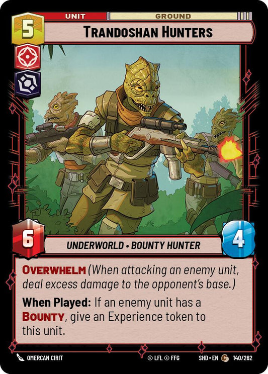 Star Wars: Unlimited: Trandoshan Hunters card image