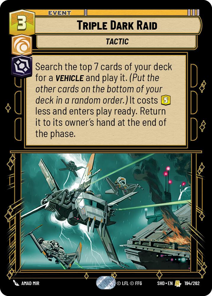 Star Wars: Unlimited: Triple Dark Raid card image