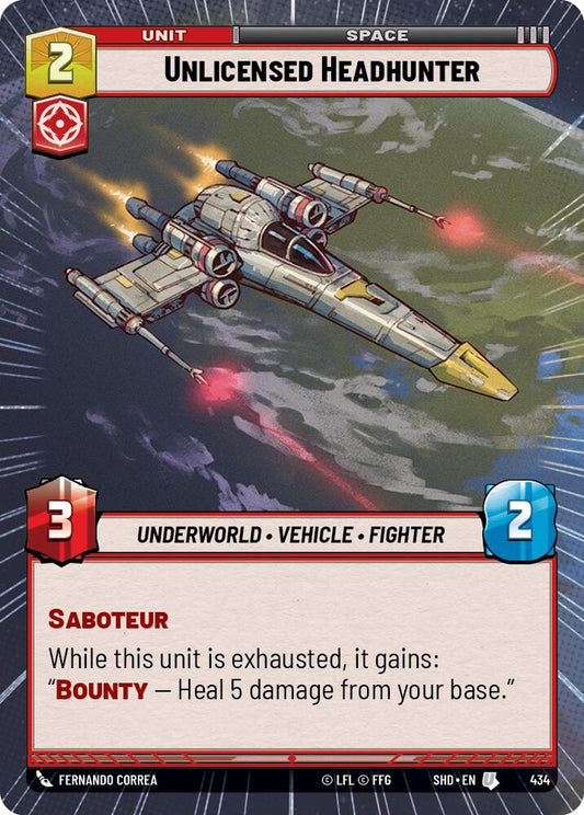 Star Wars: Unlimited: Unlicensed Headhunter (Hyperspace) card image