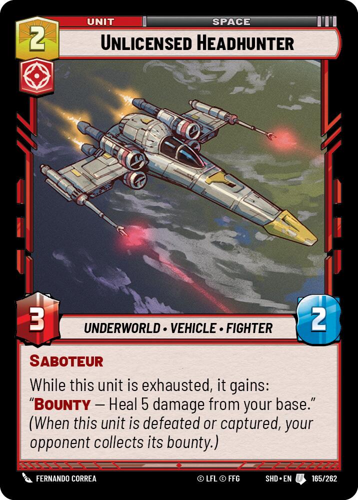 Star Wars: Unlimited: Unlicensed Headhunter card image