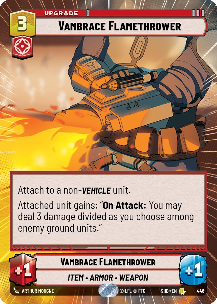 Star Wars: Unlimited: Vambrace Flamethrower (Hyperspace) card image