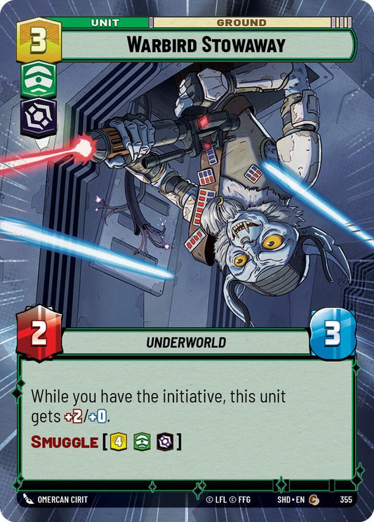 Star Wars: Unlimited: Warbird Stowaway (Hyperspace) card image