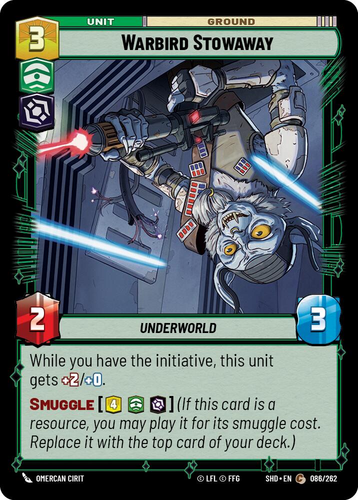 Star Wars: Unlimited: Warbird Stowaway card image