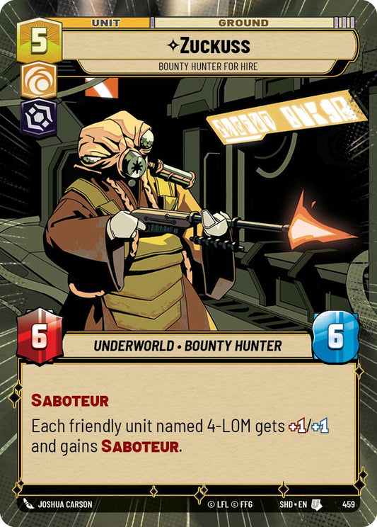 Star Wars: Unlimited: Zuckuss - Bounty Hunter for Hire (Hyperspace) card image