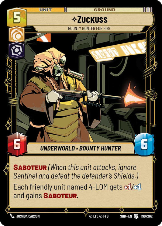 Star Wars: Unlimited: Zuckuss - Bounty Hunter for Hire card image