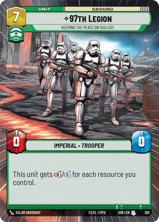 Star Wars: Unlimited: 97th Legion - Keeping the Peace on Sullust (Hyperspace) card image