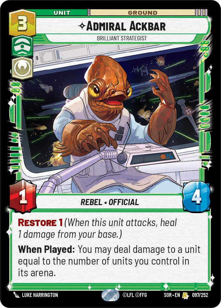 Star Wars: Unlimited: Admiral Ackbar - Brilliant Strategist card image