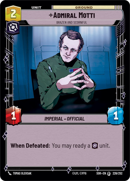 Star Wars: Unlimited: Admiral Motti - Brazen and Scornful card image