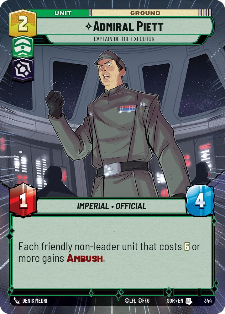 Star Wars: Unlimited: Admiral Piett - Captain of the Executor (Hyperspace) card image