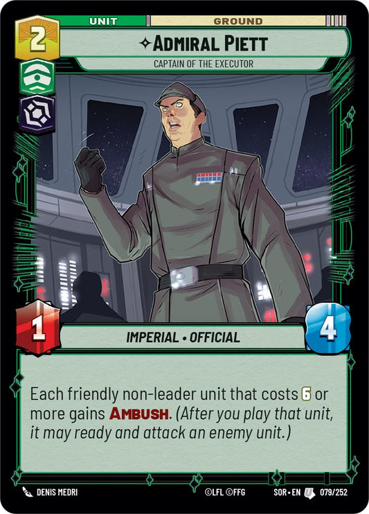 Star Wars: Unlimited: Admiral Piett - Captain of the Executor card image