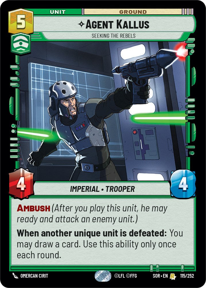 Star Wars: Unlimited: Agent Kallus - Seeking the Rebels card image