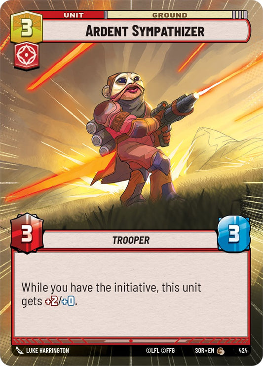 Star Wars: Unlimited: Ardent Sympathizer (Hyperspace) card image