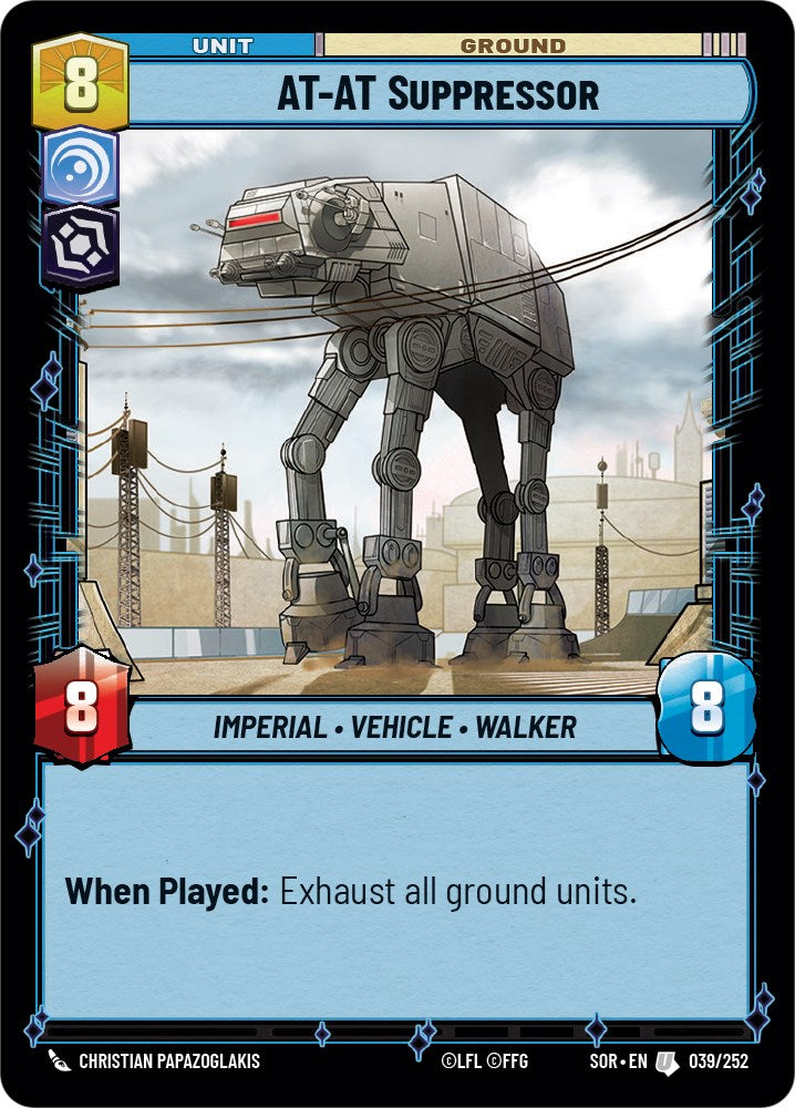 Star Wars: Unlimited: AT-AT Suppressor card image