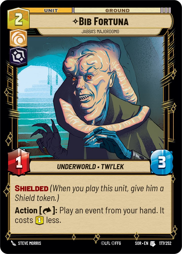 Star Wars: Unlimited: Bib Fortuna - Jabba's Majordomo card image