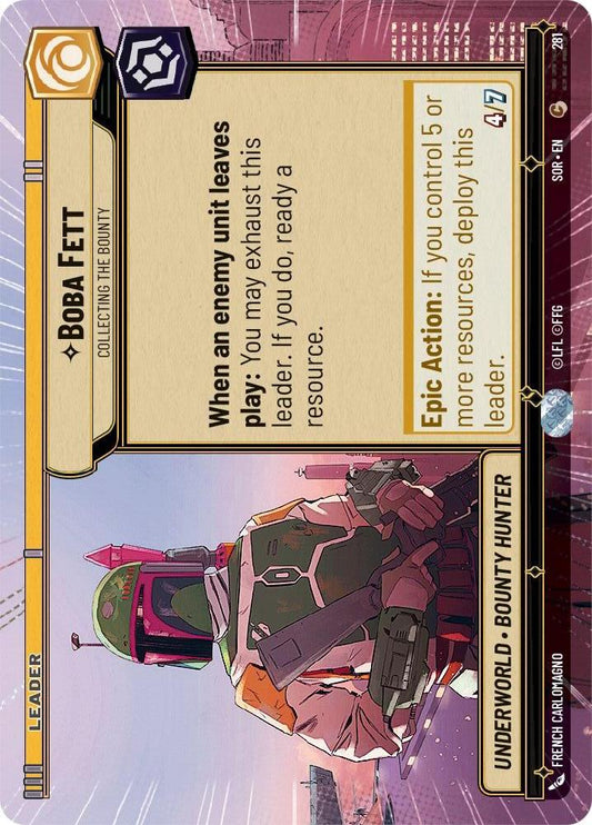 Star Wars: Unlimited: Boba Fett - Collecting the Bounty (Hyperspace) card image