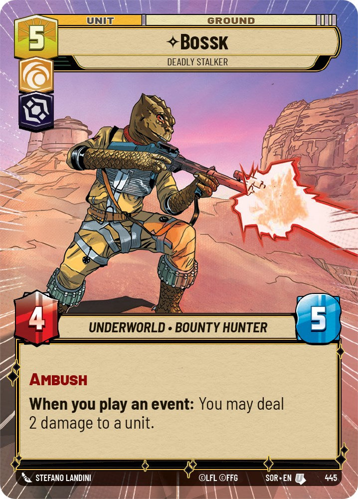 Star Wars: Unlimited: Bossk - Deadly Stalker (Hyperspace) card image