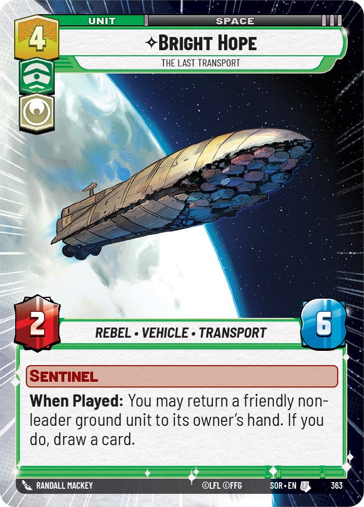 Star Wars: Unlimited: Bright Hope - The Last Transport (Hyperspace) card image