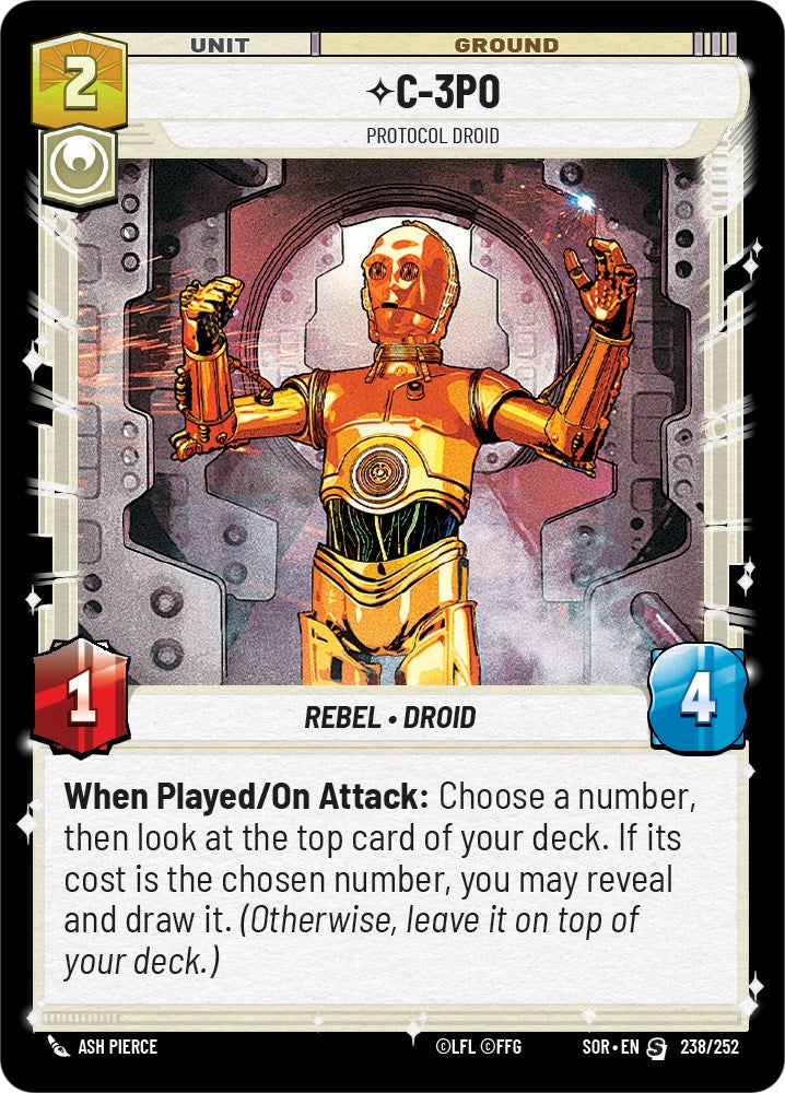 Star Wars: Unlimited: C-3PO - Protocol Droid card image